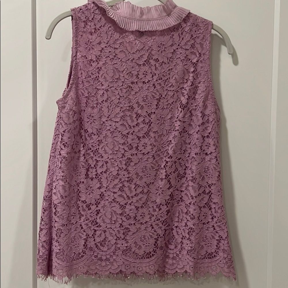 J Crew Lilac Lace Blouse XS - Picture 5 of 5